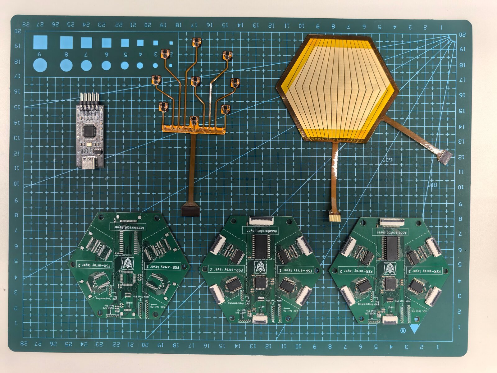 Scalable Electronics for Modular Multi-Layer e-Skin